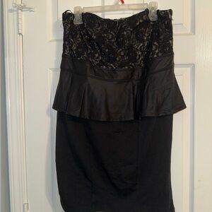 Torrid Black Lace Strapless Dress